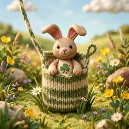 Clover the Pocket Bunny, a generated character